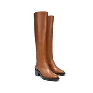 EUC Franco Sarto “Dorica” tall side zip leather over the knee boots camel riding